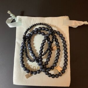enewton Navy Beaded Bracelets Set- vintage